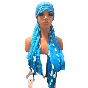 Crown & Ivy BlueTassel Scarf